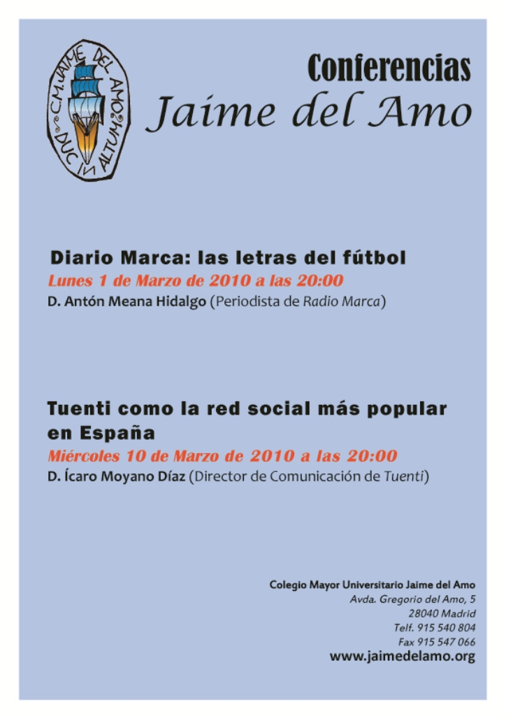 Conferencias en el Jaime del Amo